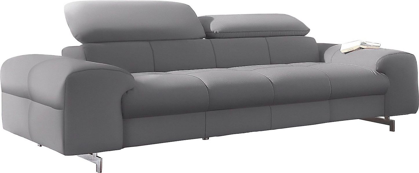 COTTA 3-Sitzer Chef, Big-Sofa mit Kopfteilverstellung, edle Metallkufen günstig online kaufen