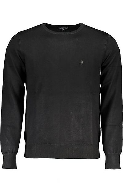 U.S. GRAND POLO Strickpullover Schwarzes Oversize-Herren-Shirt mit Stickere günstig online kaufen