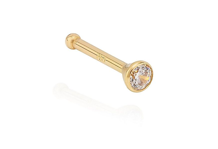 NKlaus Nasenpiercing Nasenpiercing 750 Gelb Gold 18 Karat Piercing Nase (1 günstig online kaufen