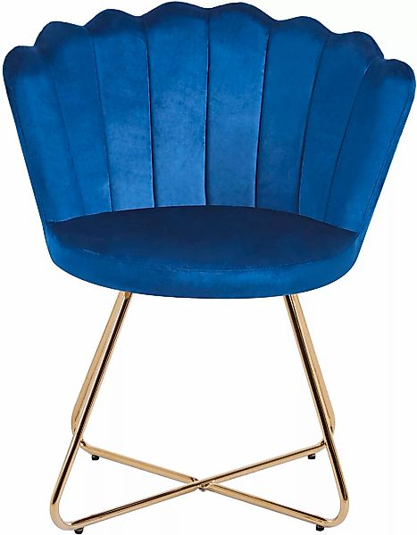 SalesFever Polsterstuhl, (Set), 2 St., Samt, Muschel-Design günstig online kaufen