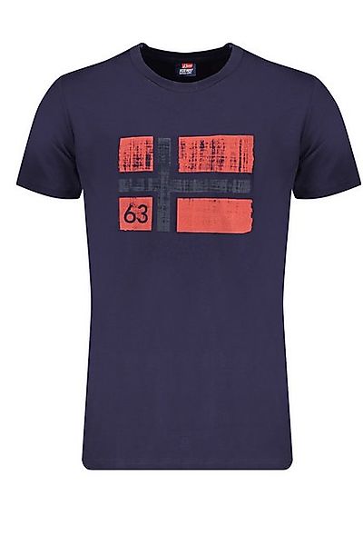 NORWAY 1963 T-Shirt Herren Kurzarmhemd Blau mit Rundhalsausschnitt und günstig online kaufen