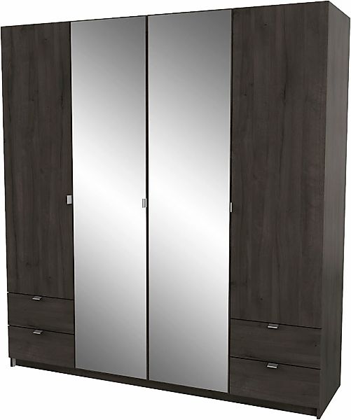 Demeyere GROUP Kleiderschrank "Mellie, 2 Spiegel, 4 Schubladen, 36 Regale, günstig online kaufen