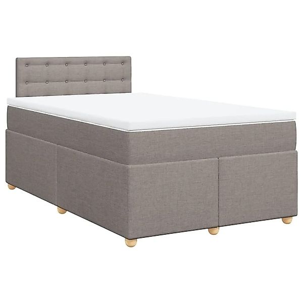 vidaXL Boxspringbett mit Matratze Taupe 120x190 cm Stoff 3288937 günstig online kaufen