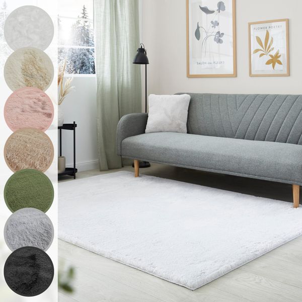 LUXOR living Fellteppich "Novara" rechteckig 30 mm Höhe Kunstfell, Kaninche günstig online kaufen