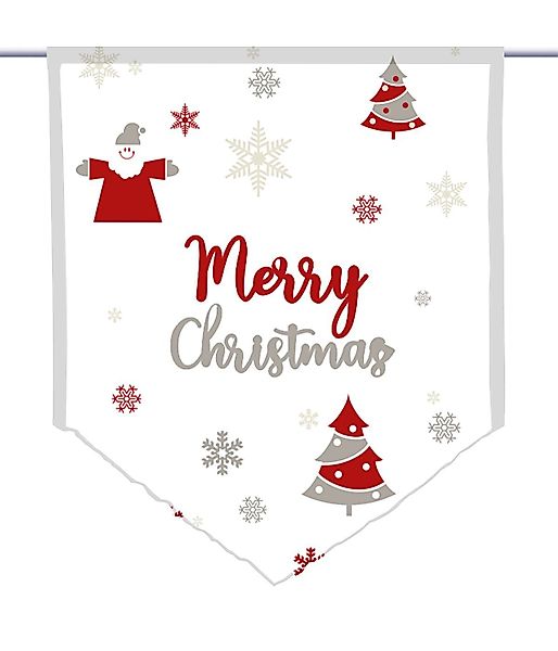 gardinen-for-life Scheibengardine Scheibenhänger spitz "Meine Weihnachten günstig online kaufen