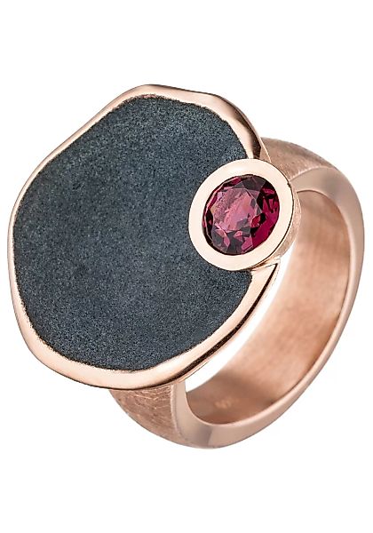 JOBO Fingerring, 925 Silber roségold vergoldet mit Rhodolith günstig online kaufen