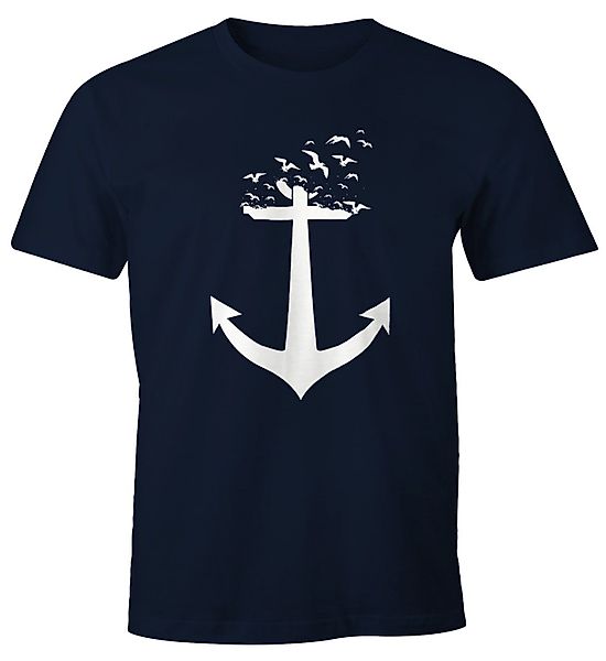 MoonWorks Print-Shirt Herren T-Shirt Anker Vögel günstig online kaufen