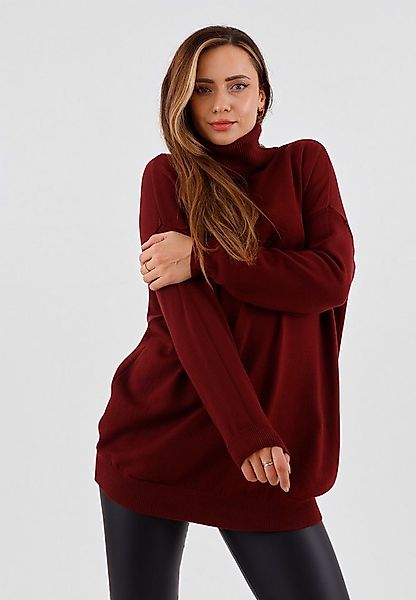 YC Fashion & Style Strickpullover Vokuhila-Rollkragenpullover – weich & läs günstig online kaufen