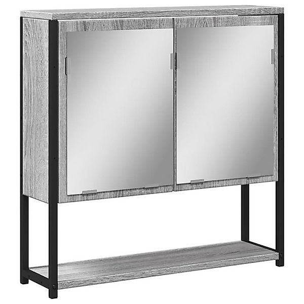 vidaXL Badezimmerspiegelschrank Bad-Spiegelschrank Grau Sonoma 60x16x60 cm günstig online kaufen