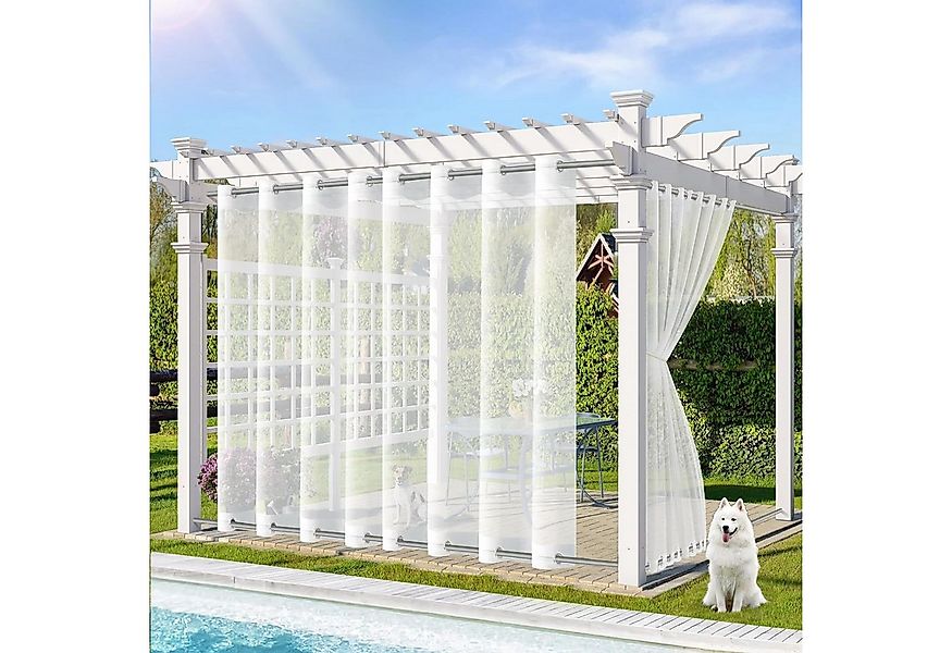 Qelus Vorhang Outdoor Gardinen Wetterfest Voile Vorhang Transparente Wasser günstig online kaufen