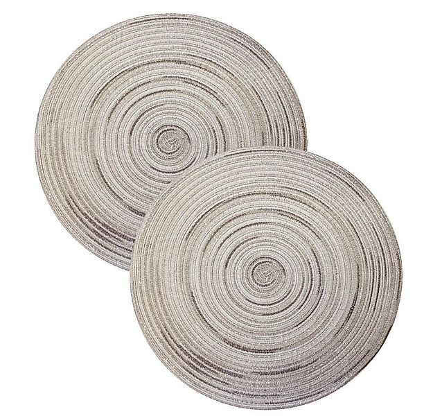 Haus und Deko Platzset 2er Set Platzset abwischbar rund ca. 40 cm Tischset günstig online kaufen