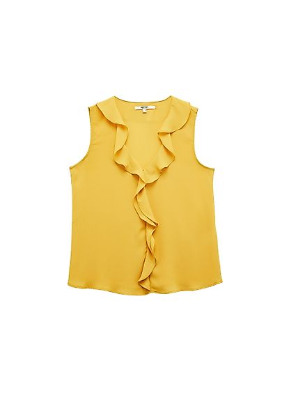 Koton Rüschenbluse Ärmellos V-Kragen Rüschenbluse günstig online kaufen