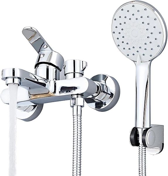 LuxusKollektion Wannenarmatur Badewannenarmatur Wandmontage 150mm Handbraus günstig online kaufen