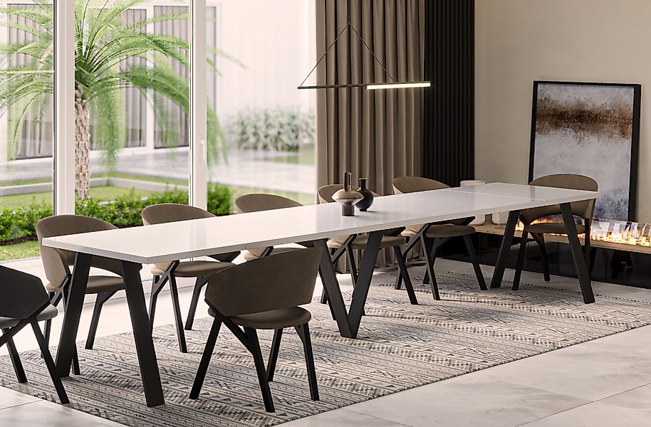 Endo-Moebel Esstisch Lungo XXL 130-405 cm, günstig online kaufen