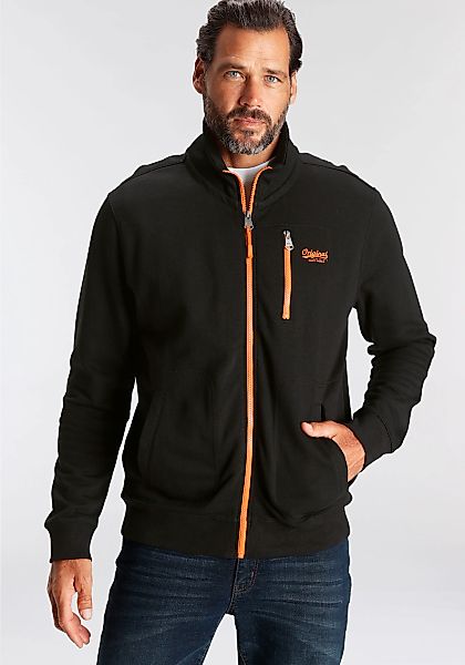 Mans World Sweatjacke mit kontrastfarbigem Reißverschluss günstig online kaufen