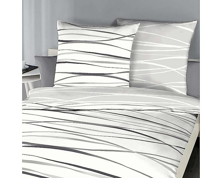 TRAUMSCHLAF Bettwäsche Bibermotion schiefer, Biber, 2 teilig, warm, weich u günstig online kaufen