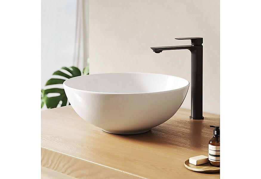 EMKE Aufsatzwaschbecken Rundes Aufsatzwaschbecken Ø41,5 cm – für kleine & m günstig online kaufen