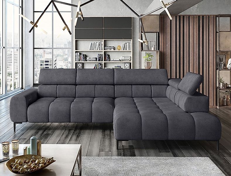WOHNKLUSIV Ecksofa Ecksofa Venezia mit elektrischer Sitztiefenverstellung - günstig online kaufen