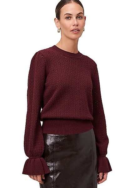 Zero Strickpullover Damen mit Volant-Ärmeln (1-tlg) weiteres Detail günstig online kaufen