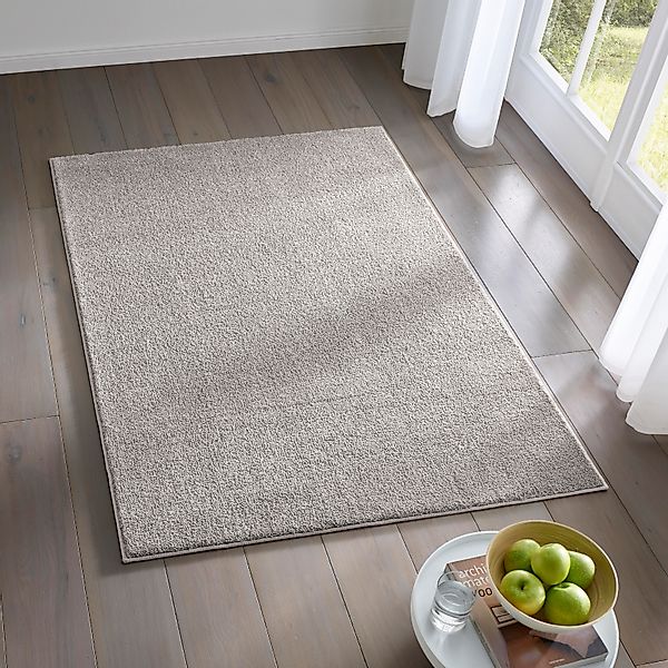 TaCa Home Teppich Kurzflor-Frisee-Teppich, rechteckig, Höhe: günstig online kaufen