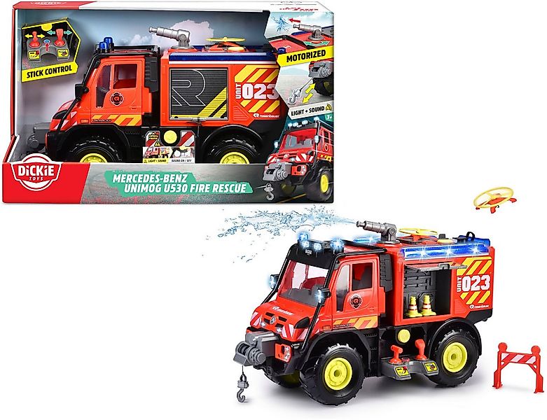 Dickie Toys Spielzeug-Feuerwehr Unimog U530 Fire Rescue, mit Licht und Soun günstig online kaufen