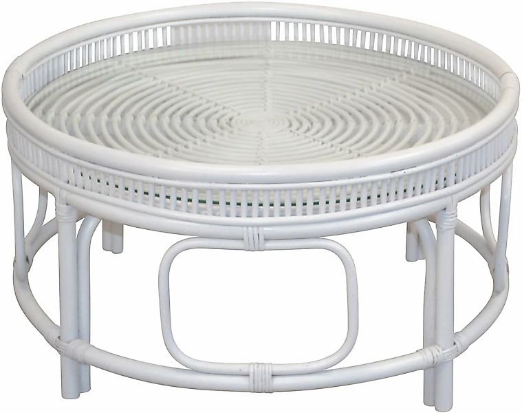 HOFMANN LIVING AND MORE Couchtisch Rattan-Couchtisch mit oder ohne Glasplat günstig online kaufen