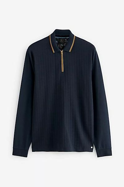 Next Langarm-Poloshirt Strukturiertes, langärmeliges Polohemd (1-tlg) günstig online kaufen