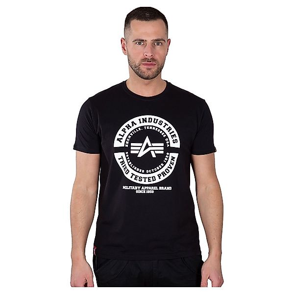 Alpha Industries Ttp Kurzärmeliges T-shirt M Black / White günstig online kaufen