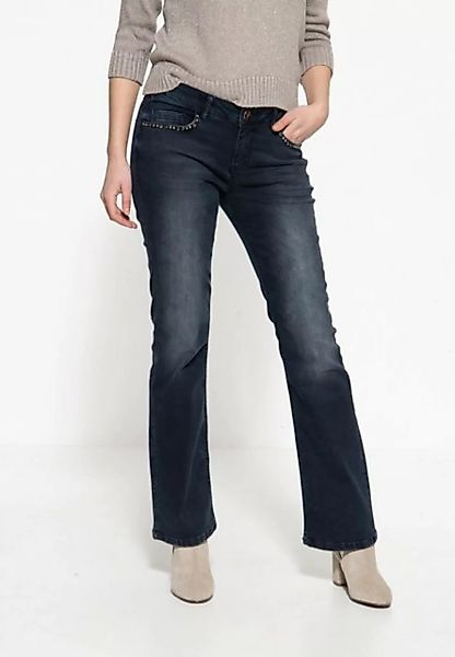 ATT Jeans Slim-fit-Jeans Brenda mit Strass-Akzenten günstig online kaufen