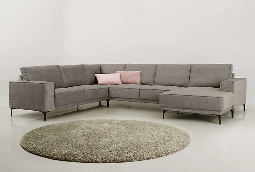 PLACES OF STYLE Wohnlandschaft »XXL Sofa Oland, Struktur, Flachgewebe, Luxu günstig online kaufen