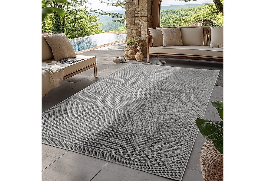 SIMPEX24 Outdoorteppich Boho Design, Läufer, Höhe: 5 mm, Outdoor Teppich We günstig online kaufen