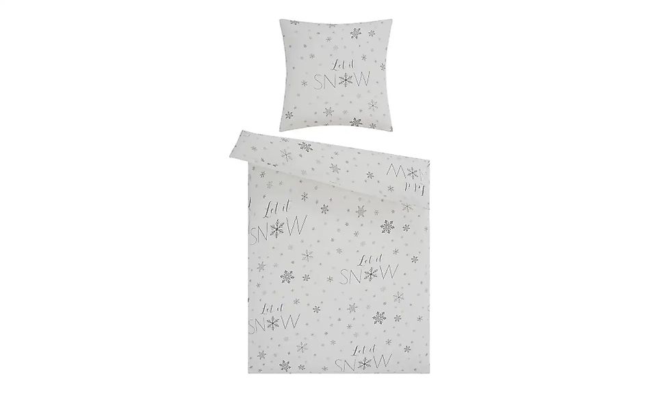 como Biber Bettwäsche  Let it Snow ¦ grau ¦ Maße (cm): B: 135 Bettwaren > B günstig online kaufen