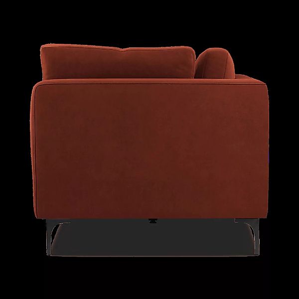 Monterosso 3-Sitzer Sofa, Samt in Ziegelrot und Schwarz - MADE.com günstig online kaufen