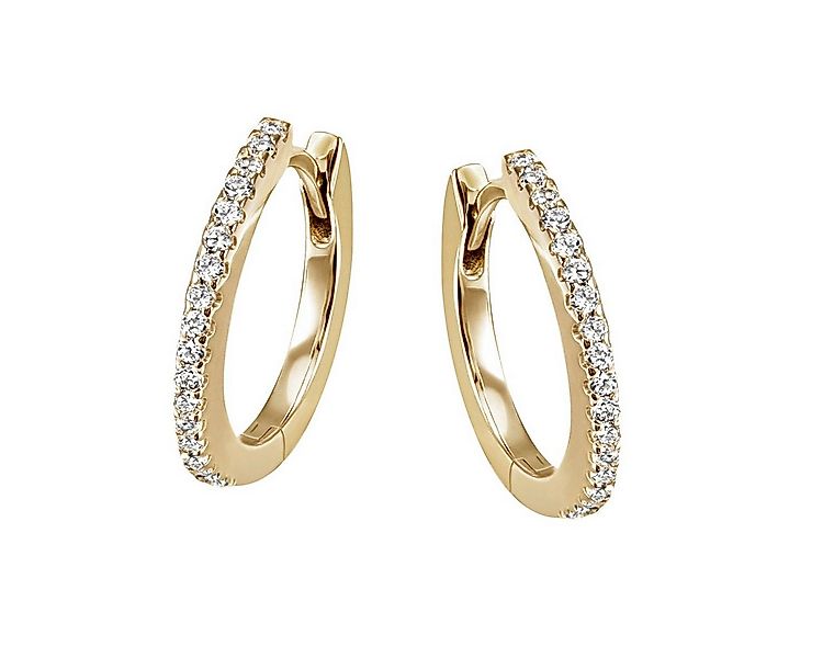 Reflexion Diamonds Klappcreolen aus 585/750er Weiß- oder Gelbgold, 0,20ct B günstig online kaufen