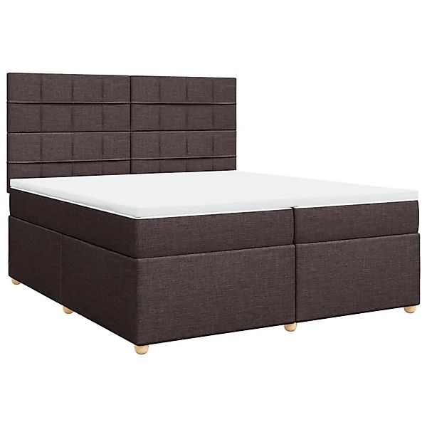 vidaXL Boxspringbett mit Matratze Dunkelbraun 200x200 cm Stoff 3291390 günstig online kaufen