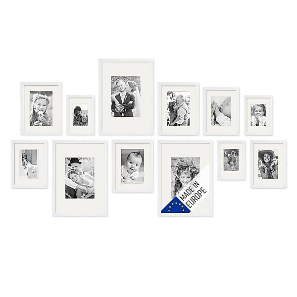 PHOTOLINI Bilderrahmen 12er Set Echtholz 10x15 günstig online kaufen