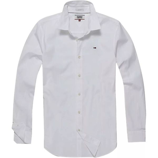 Tommy Hilfiger Original Stretch Slim Fit Langarm Hemd 2XL Classic White günstig online kaufen