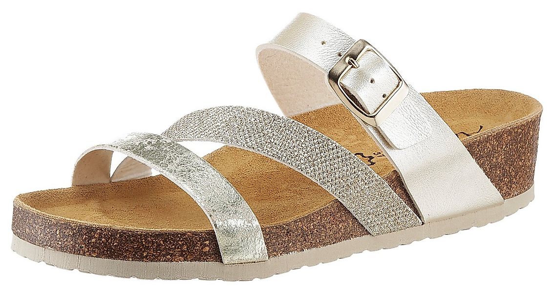 Aniston SHOES Pantolette, Keilabsatz, Sommerschuh, Schlappen mit Schnallenv günstig online kaufen