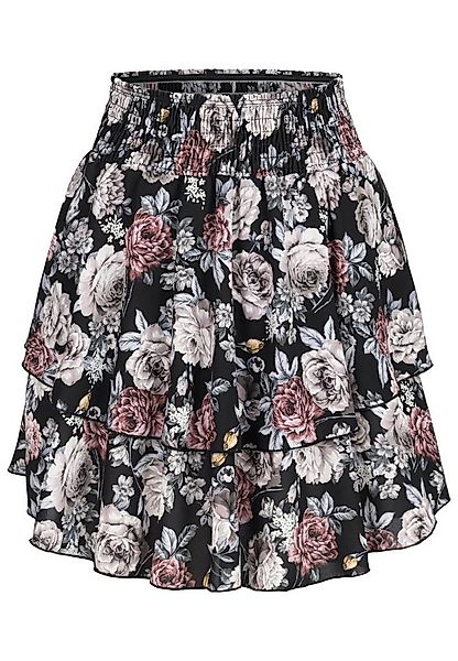 CLOUD 5IVE Sommerrock CLOUD 5IVE Tiered Mini Skirt wit flower aop (1-tlg) günstig online kaufen