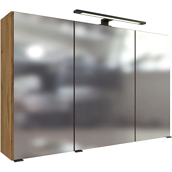 Held Möbel 3D-Spiegelschrank Florenz 100 cm Wotaneiche günstig online kaufen