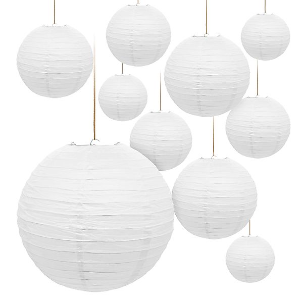 Spetebo Papierlaterne Papier Lampion in weiß günstig online kaufen