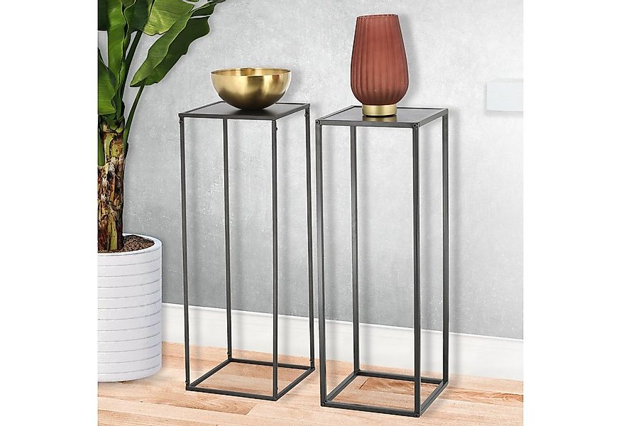 Spetebo Beistelltisch Metall Beistelltisch eckig 2er Set - 70 cm (2er Set, günstig online kaufen