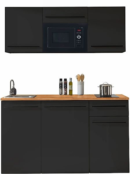 BASIC by Balculina Pantryküche "Jazz Singleküche" Breite 160 cm, wahlweise günstig online kaufen