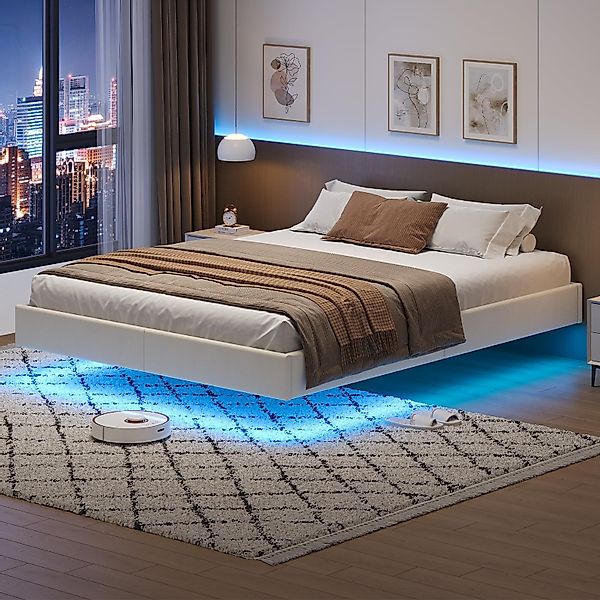MSMASK Bett mit LED Beleuchtung Schwebender günstig online kaufen
