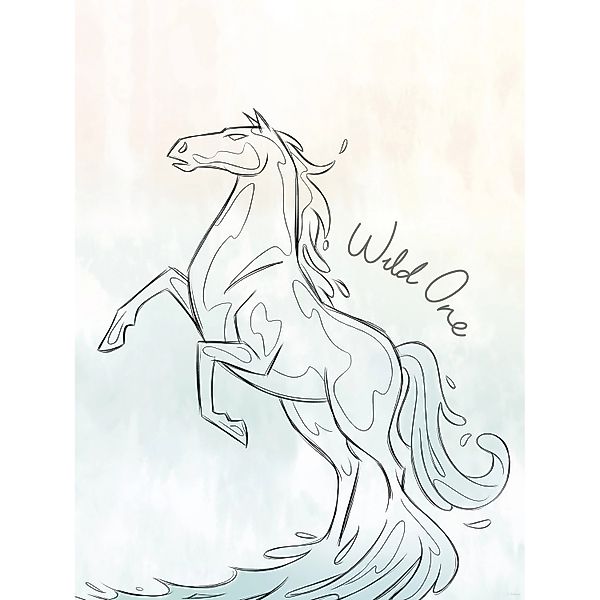 Komar Wandbild Disney Frozen Blue Lights 30 cm x 40 cm Beige günstig online kaufen