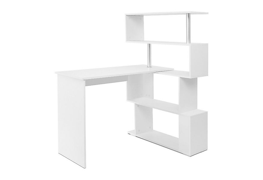 Mondeer Eckschreibtisch Schreibtisch, mit 360 Grad Drehbarem Bücherregal 15 günstig online kaufen