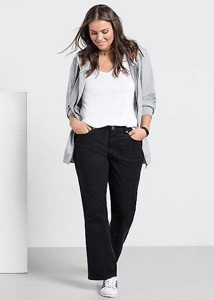 Sheego Jerseyhose Bootcuthose Innenbeinlänge ca. 83 günstig online kaufen