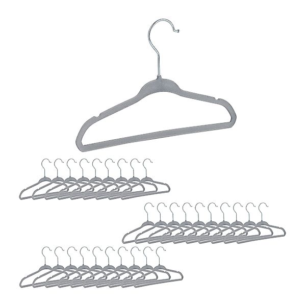 relaxdays Kleiderbügel Kinderkleiderbügel Samt, (30er Set, günstig online kaufen