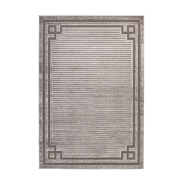 MeGusta Kurzflor Teppich Klassisch Modern Grau 80x150 cm Luz günstig online kaufen