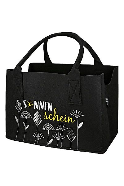 GILDE Shopper Filztasche Fächerblumen mit Blumendesign günstig online kaufen